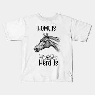 Horse Head with Horse Lover Text Kids T-Shirt